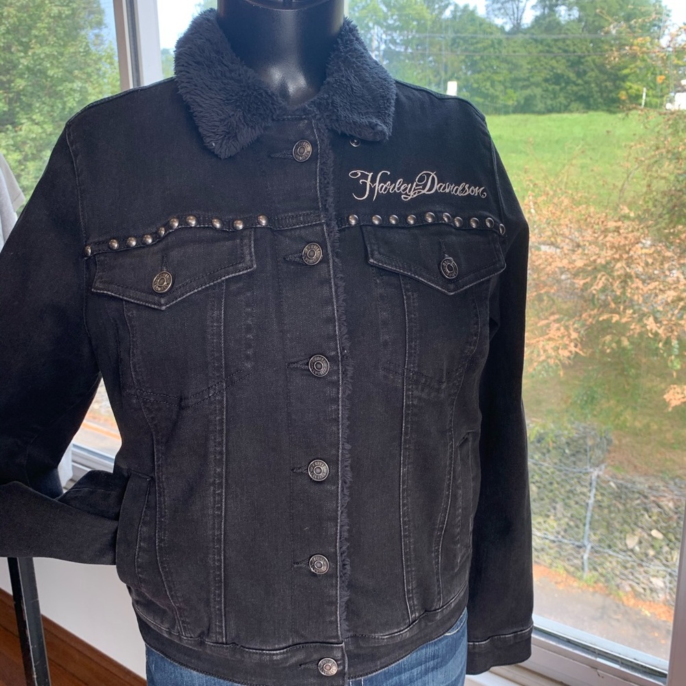 Harley-Davidson Sherpa Fleece-lined Denim Jacket